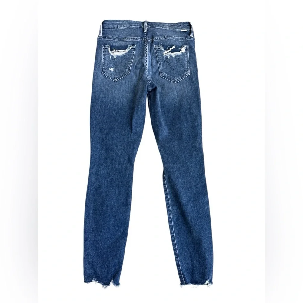 MOTHER High Waisted Looker Ankle Fray Jeans